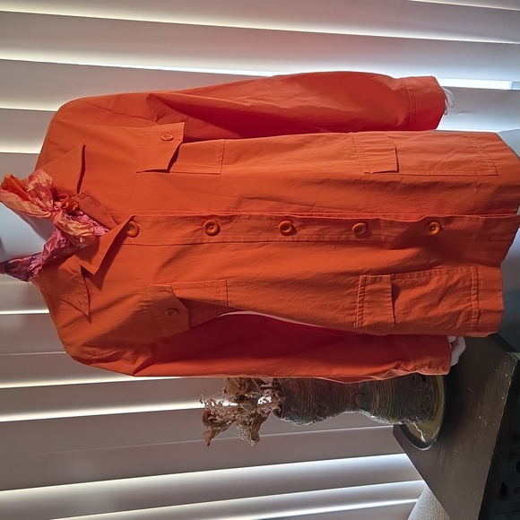 Issac Mizrahi Orange Jacket - Picture 3 of 8